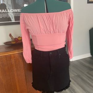 Oblong Box Shop Pink Peasant Top
